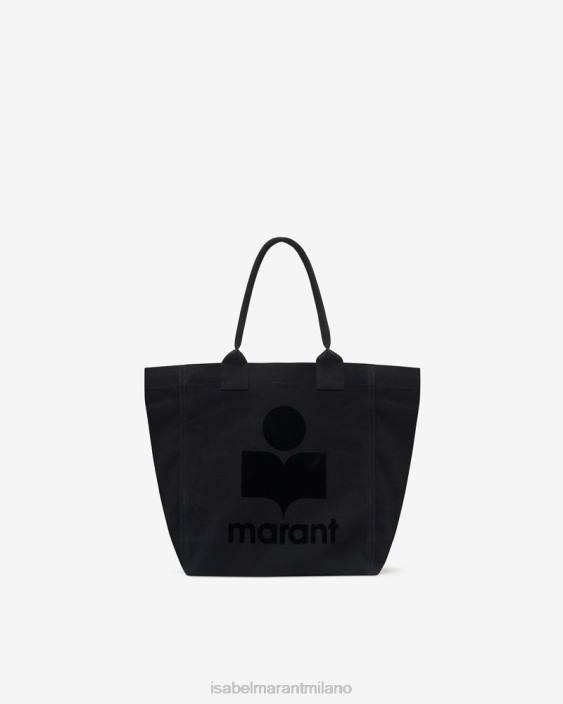 accessorio R88T957 Isabel Marant unisex borsa tote piccola con logo Yenky nero
