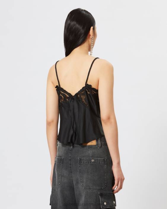 vestiario R88T191 Isabel Marant donne gioia top in seta nero