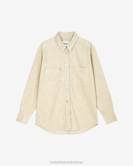 vestiario R88T492 Isabel Marant donne camicia randal in cotone neutro