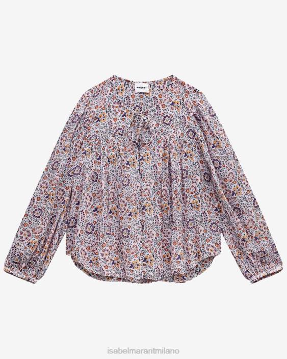 vestiario R88T494 Isabel Marant donne top da giorno rosa pallido