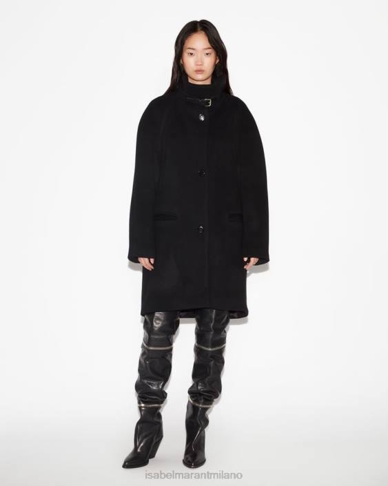 vestiario R88T20 Isabel Marant donne cappotto di lana tariffa nero