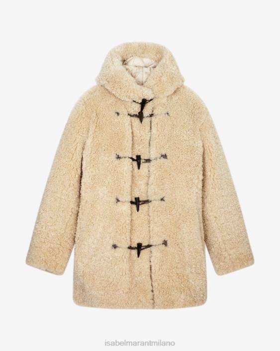 vestiario R88T328 Isabel Marant donne cappotto fiorentino ecru