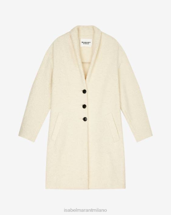 vestiario R88T335 Isabel Marant donne cappotto sharon ecru