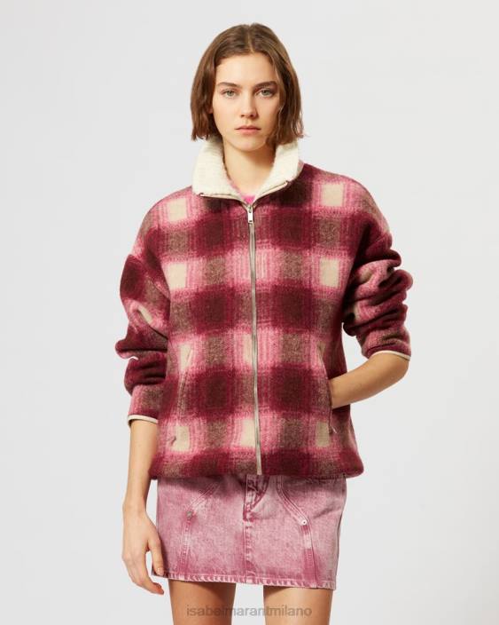 vestiario R88T341 Isabel Marant donne Cappotto Giovanna fucsia