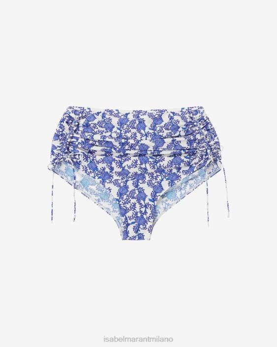 vestiario R88T711 Isabel Marant donne Slip bikini Nelaris Blu Reale