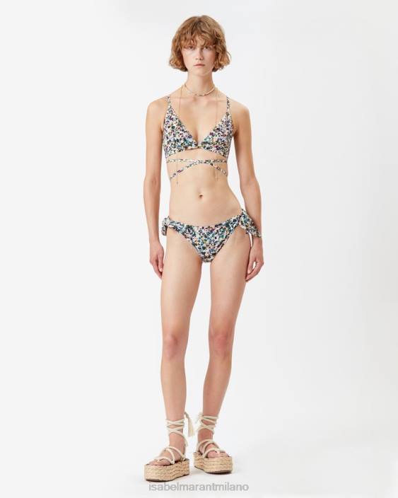 vestiario R88T715 Isabel Marant donne parte inferiore del bikini sukie verde/ecru