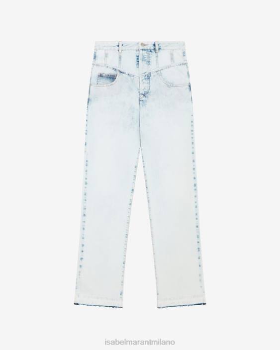 vestiario R88T223 Isabel Marant donne pantaloni noemi azzurro