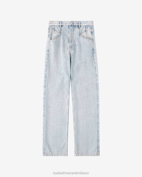 vestiario R88T227 Isabel Marant donne jeans nadege azzurro