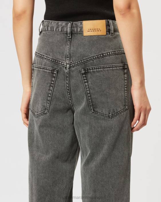 vestiario R88T239 Isabel Marant donne pantaloni in denim dileskoa grigio