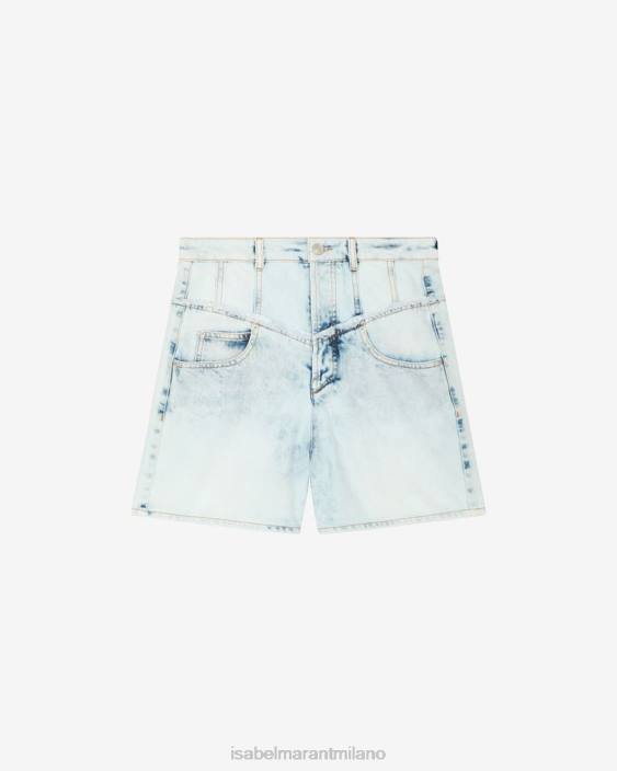 vestiario R88T244 Isabel Marant donne pantaloncini oreta azzurro