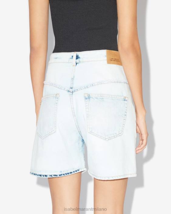 vestiario R88T244 Isabel Marant donne pantaloncini oreta azzurro