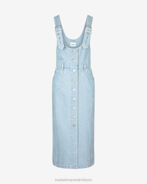 vestiario R88T537 Isabel Marant donne abito in denim filippino azzurro