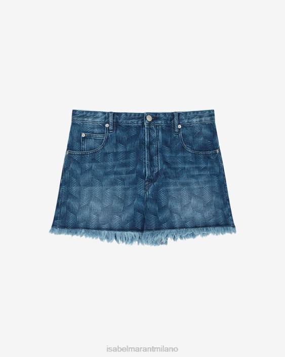 vestiario R88T560 Isabel Marant donne pantaloncini di jeans lesia blu