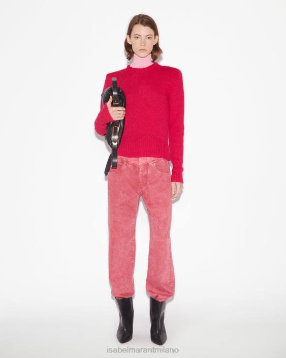 vestiario R88T282 Isabel Marant donne maglione di alpaca Erwany fucsia