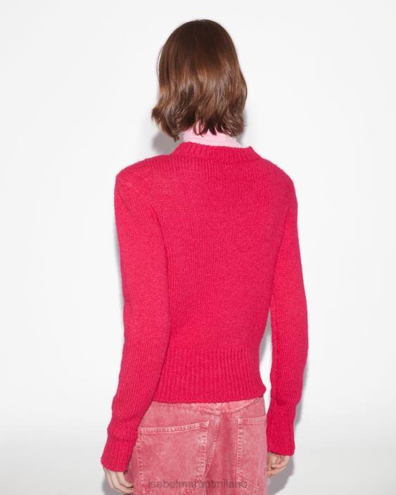 vestiario R88T282 Isabel Marant donne maglione di alpaca Erwany fucsia