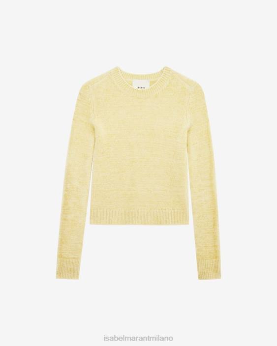 vestiario R88T284 Isabel Marant donne maglione Panila giallo chiaro