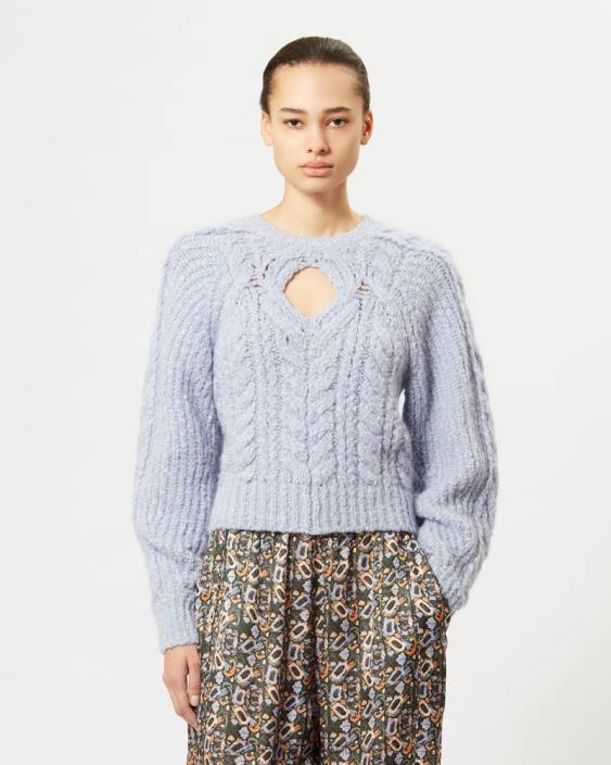 vestiario R88T286 Isabel Marant donne maglione di alpaca noelys lavanda