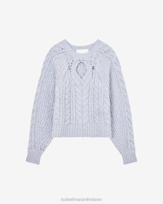 vestiario R88T286 Isabel Marant donne maglione di alpaca noelys lavanda