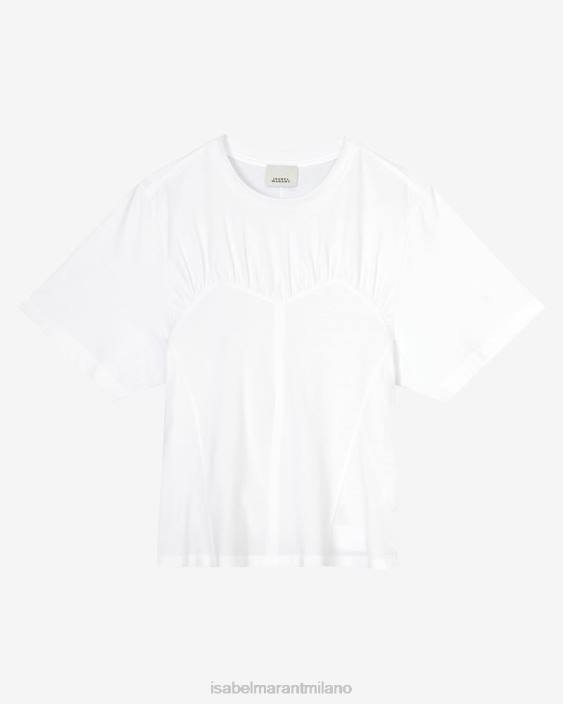 vestiario R88T266 Isabel Marant donne maglietta Zazie bianco