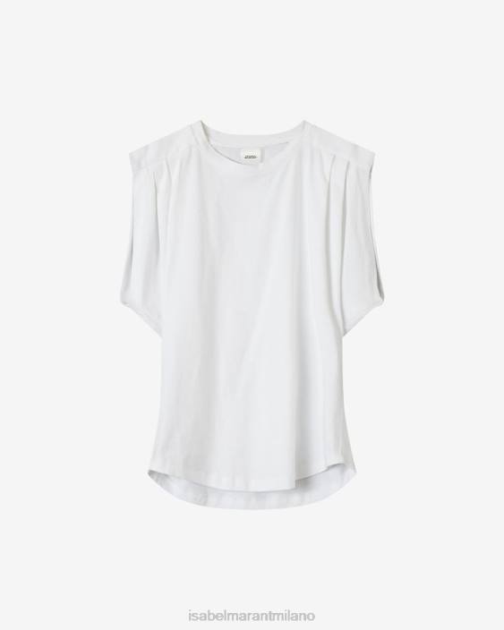 vestiario R88T269 Isabel Marant donne maglietta in cotone zutti bianco