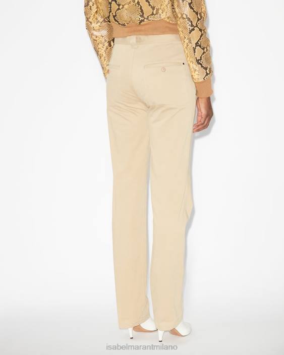 vestiario R88T294 Isabel Marant donne pantaloni linali beige