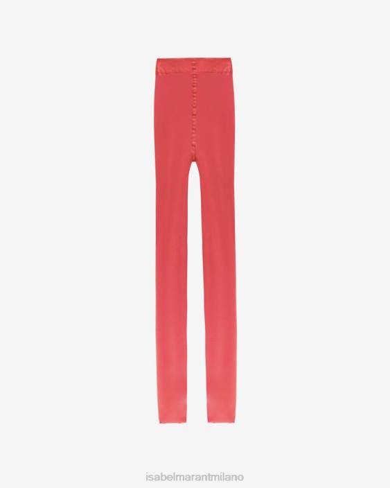 vestiario R88T295 Isabel Marant donne leggings in jersey fibby rosso