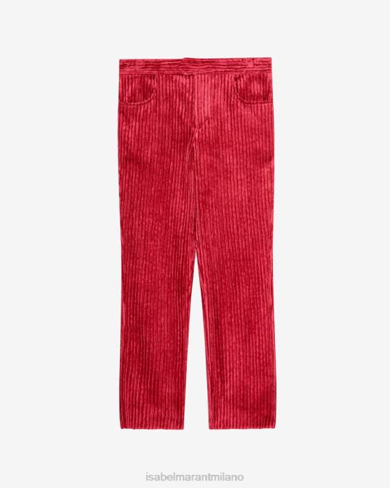 vestiario R88T302 Isabel Marant donne pantaloni Dolann lampone