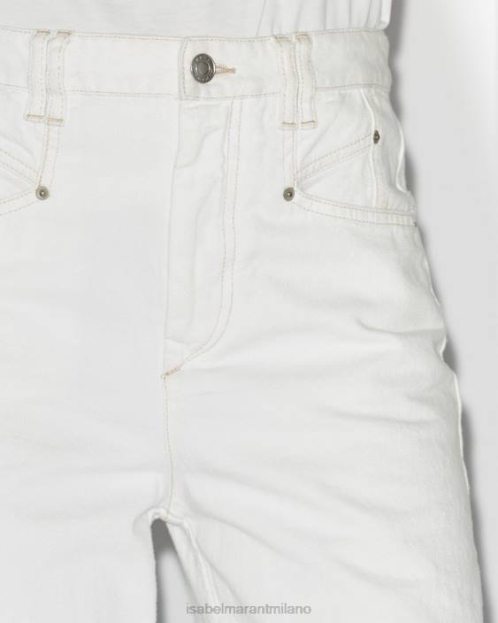 vestiario R88T307 Isabel Marant donne jeans bianco