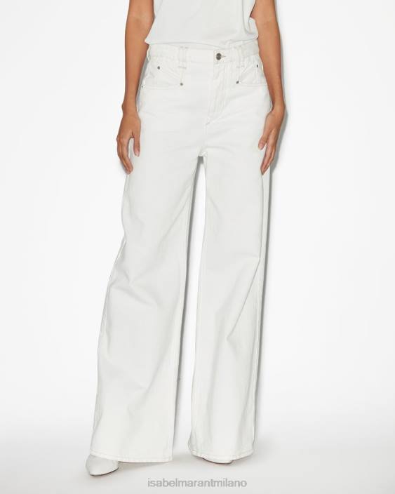 vestiario R88T307 Isabel Marant donne jeans bianco