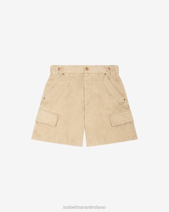 vestiario R88T309 Isabel Marant donne pantaloncini in lisette beige