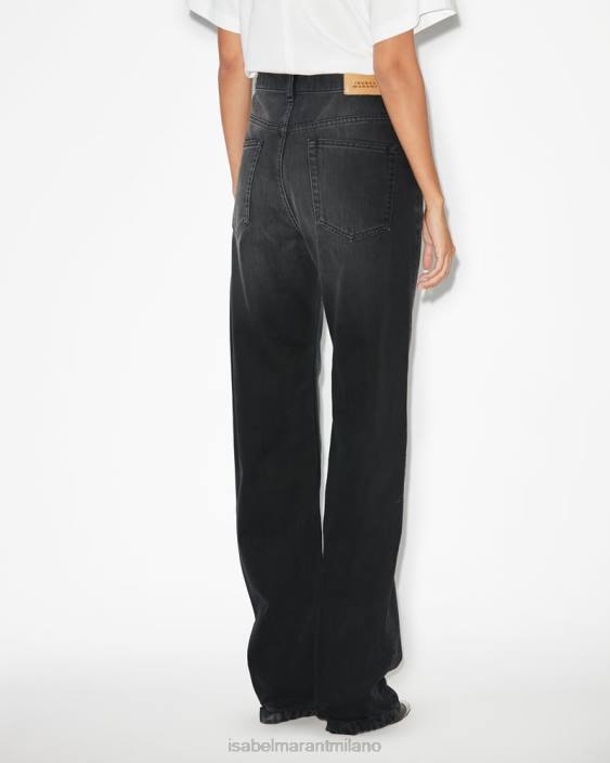 vestiario R88T312 Isabel Marant donne pantaloni nadege nero