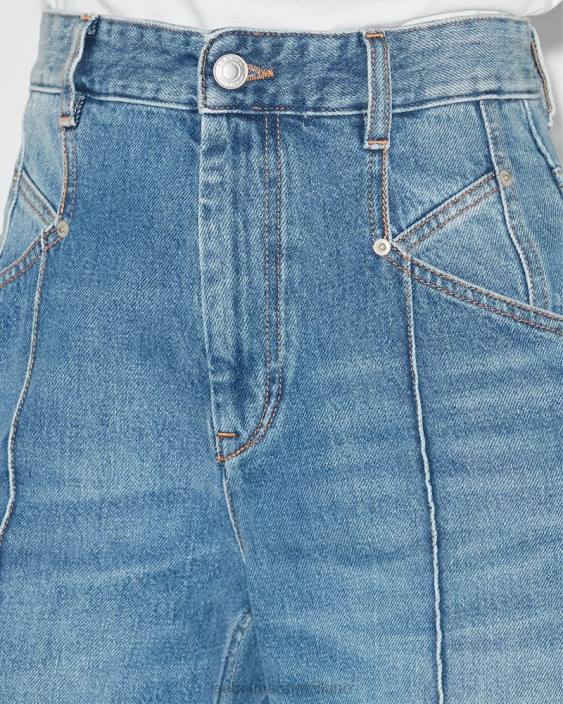 vestiario R88T317 Isabel Marant donne pantaloni nadege blu