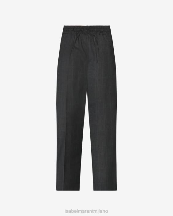 vestiario R88T319 Isabel Marant donne pantaloni liska antracite