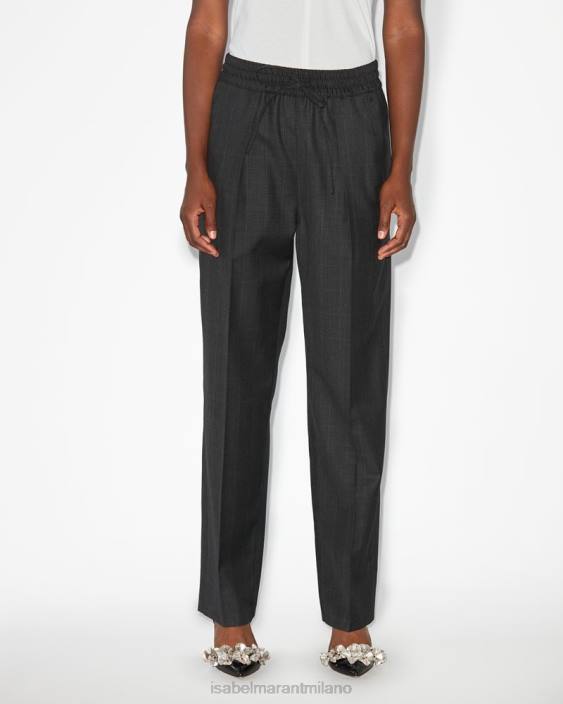 vestiario R88T319 Isabel Marant donne pantaloni liska antracite