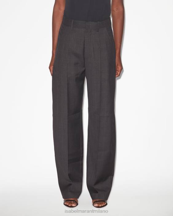 vestiario R88T320 Isabel Marant donne pantaloni sopiavea antracite