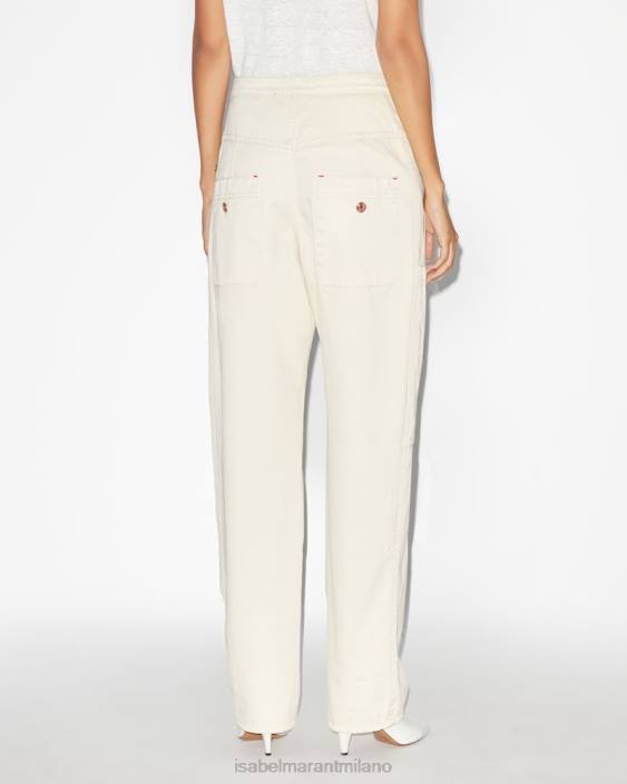 vestiario R88T684 Isabel Marant donne pantaloni Philna ecru