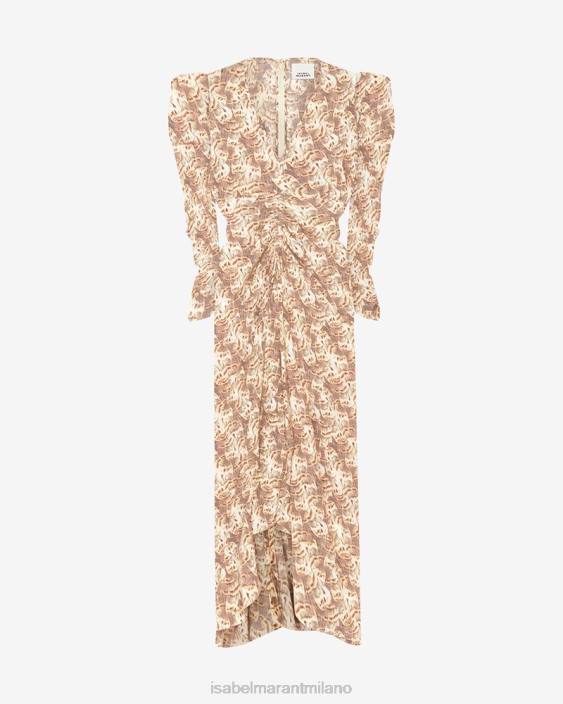 vestiario R88T127 Isabel Marant donne abito albino naturale