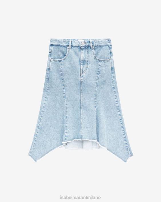 vestiario R88T79 Isabel Marant donne Gonna di jeans Nyda azzurro