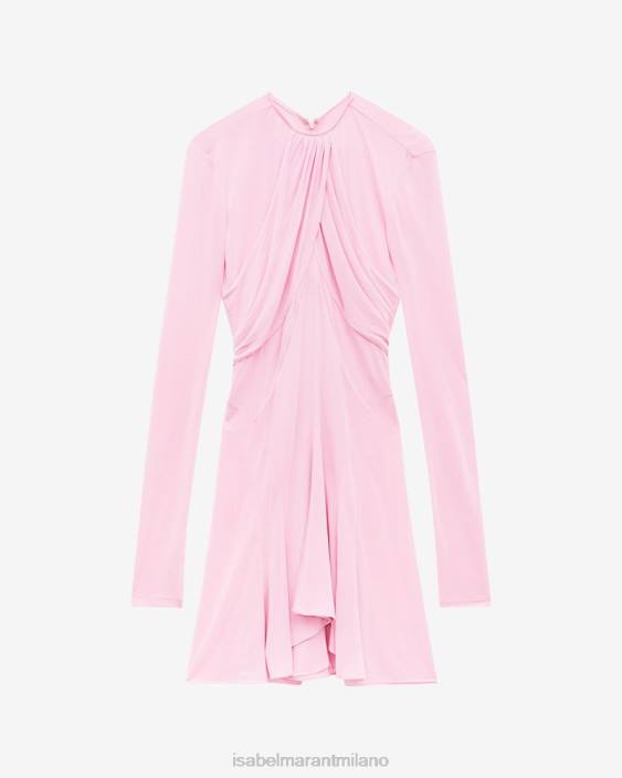 vestiario R88T92 Isabel Marant donne abito al rosmarino rosa