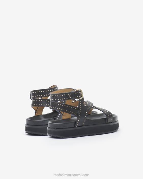 calzature R88T858 Isabel Marant unisex sandali borchiati Neryse nero