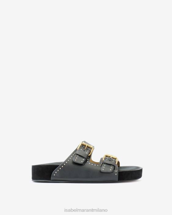 calzature R88T868 Isabel Marant unisex sandali lennyo nero