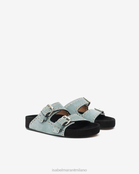 calzature R88T871 Isabel Marant unisex sandali lennyo verde acqua