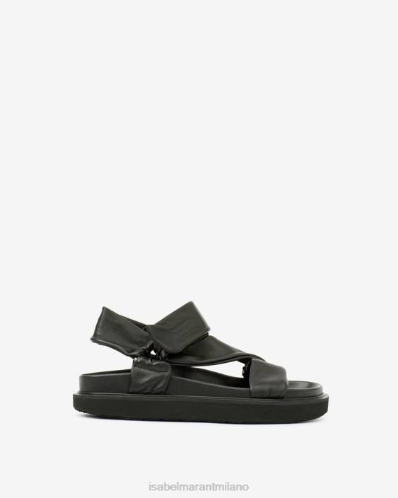 calzature R88T873 Isabel Marant unisex sandali naori nero