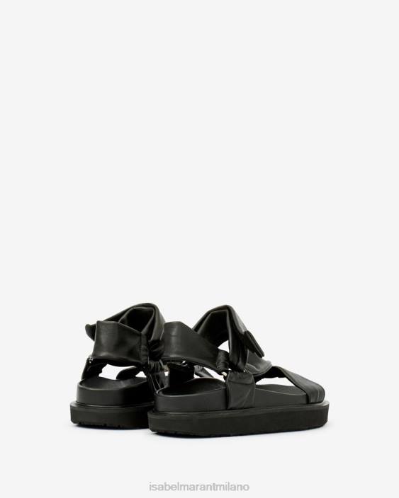 calzature R88T873 Isabel Marant unisex sandali naori nero