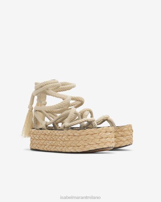 calzature R88T878 Isabel Marant unisex sandali elf naturale