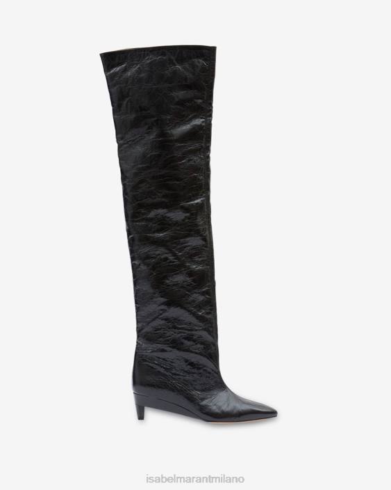 calzature R88T776 Isabel Marant unisex stivali alti alla coscia Lisali nero