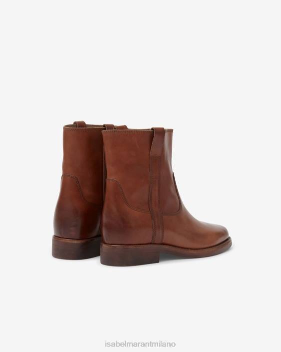 calzature R88T788 Isabel Marant unisex stivaletti in pelle Susee cognac