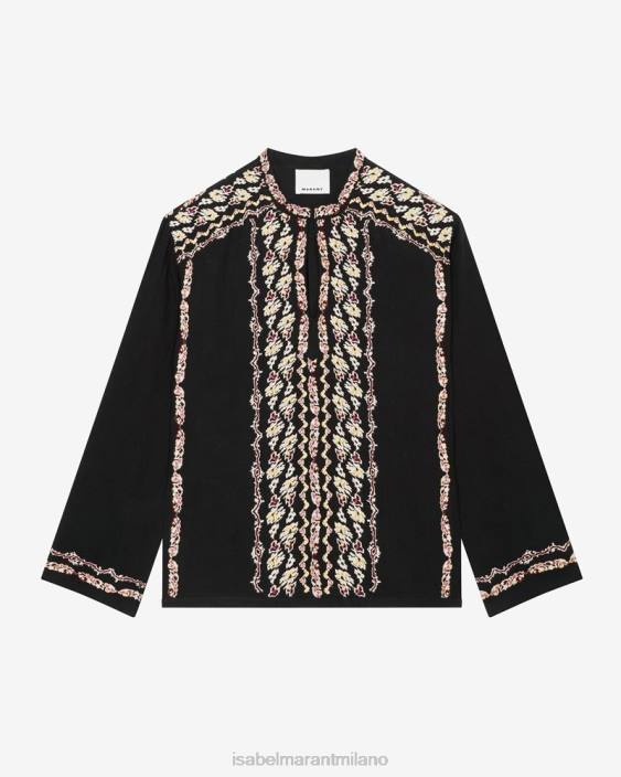 vestiario R88T1366 Isabel Marant uomini camicetta cikariah nero