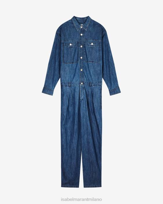 vestiario R88T1374 Isabel Marant uomini tuta in denim cijany blu