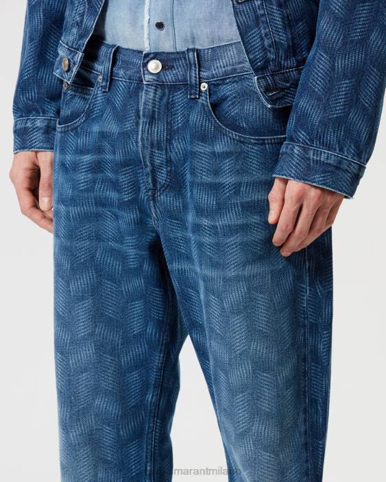 vestiario R88T1376 Isabel Marant uomini pantaloni in denim blu